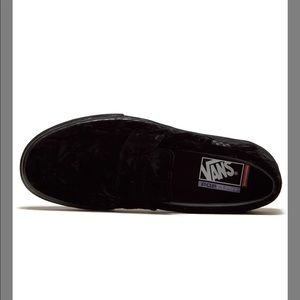 Vans velvet slip ons!